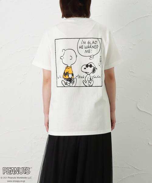PEANUTS(ピーナッツ)の「バックプリント 半袖Tシャツ(Tシャツ/カットソー・メンズ・ピンク/ホワイト/ブルー・XL/M/L)」の7枚目の写真