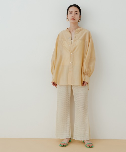 ADAM ET ROPE'(アダムエロペ)の「【ZOZO限定】プリーツレースイージーパンツ(その他パンツ・レディース・ブラック/キナリ・FREE)」の12枚目の写真