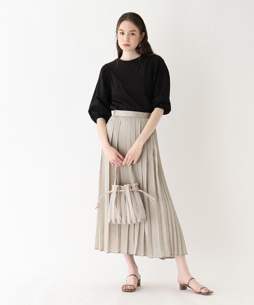 AG by aquagirl（エージーバイアクアガール）の「◆PVCストライプ巾着ショルダー（ショルダーバッグ・レディース・ブラック/グレー/ライトグリーン・00）」の9枚目の写真