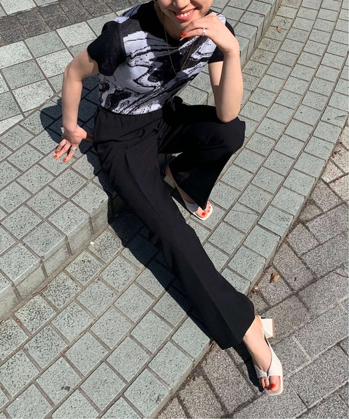 Oriens JOURNAL STANDARD（オリエンス ジャーナルスタンダード）の「◆センタークリースイージーパンツ（その他パンツ・レディース・ブラック/ピンク/ブルー/グリーン・38/36）」の5枚目の写真