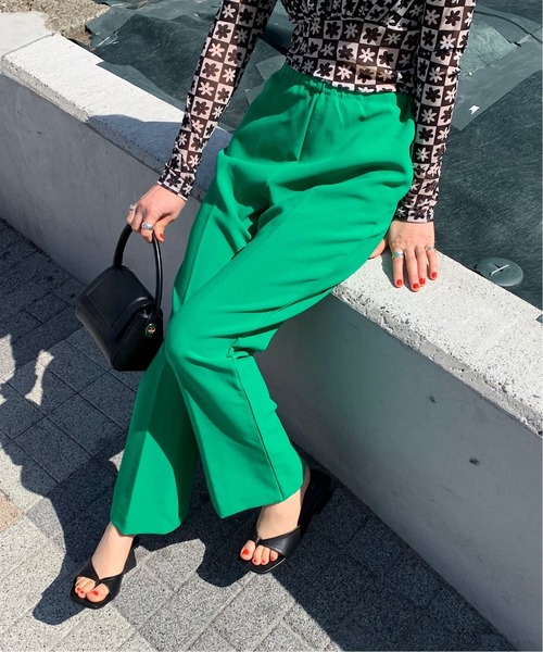 Oriens JOURNAL STANDARD（オリエンス ジャーナルスタンダード）の「◆センタークリースイージーパンツ（その他パンツ・レディース・ブラック/ピンク/ブルー/グリーン・38/36）」の6枚目の写真