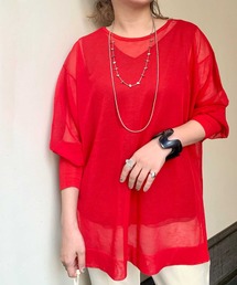 SHENERY | バックVシアーニットプルオーバー(ニット/セーター)