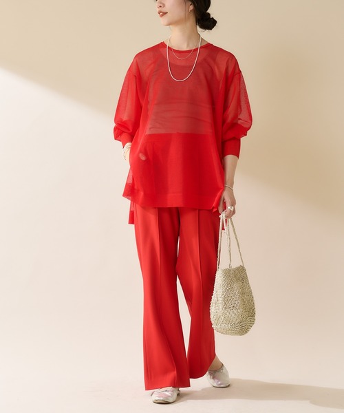 SHENERY（シーナリー）の「バックVシアーニットプルオーバー（ニット/セーター・レディース・ブラック/レッド/イエロー・FREE）」の16枚目の写真