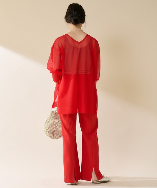 SHENERY（シーナリー）の「バックVシアーニットプルオーバー（ニット/セーター・レディース・ブラック/レッド/イエロー・FREE）」の21枚目の写真