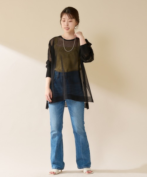 SHENERY（シーナリー）の「バックVシアーニットプルオーバー（ニット/セーター・レディース・ブラック/レッド/イエロー・FREE）」の13枚目の写真