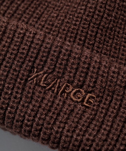 XLARGE（エクストララージ）の「LOGO SHORT LENGTH BEANIE（キャップ・メンズ・ブラック/ネイビー/ブラウン/グリーン・ONE SIZE）」の8枚目の写真