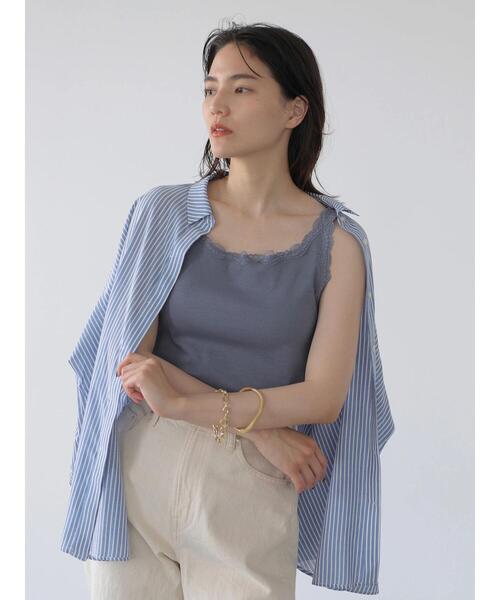 AMERICAN HOLIC（アメリカンホリック）の「モチーフレースタンクトップ　＊（タンクトップ・レディース・アイボリー/ライトベージュ/ブラック/ブルー・M/L）」の13枚目の写真