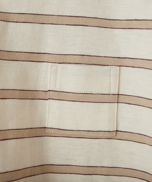 CIAOPANIC TYPY(チャオパニックティピー)の「【KIDS】レトロボーダー 5分袖ポケットTee(Tシャツ/カットソー・キッズ・ピンク/アイボリー/ミント・SMALL/MEDIUM/LARGE/X-LARGE/XX-LARGE)」の7枚目の写真