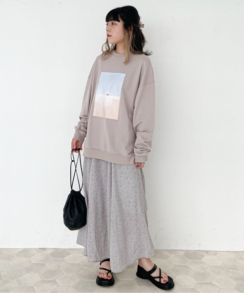 EPIMI E'PIMMY（エピミエピミー）の「小花柄アソートフレアスカート（スカート・レディース・オフホワイト/ブラック/サックスブルー/シルバーグレー・MEDIUM）」の22枚目の写真