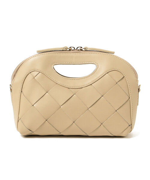 Demi-Luxe BEAMS（デミルクス ビームス）の「PELLICO / ANELLI INTRECCIATO MINI ME バッグ（ハンドバッグ・レディース・ブラック/ベージュ・ONE SIZE）」の6枚目の写真