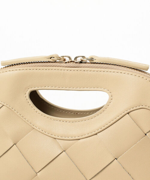 Demi-Luxe BEAMS（デミルクス ビームス）の「PELLICO / ANELLI INTRECCIATO MINI ME バッグ（ハンドバッグ・レディース・ブラック/ベージュ・ONE SIZE）」の10枚目の写真