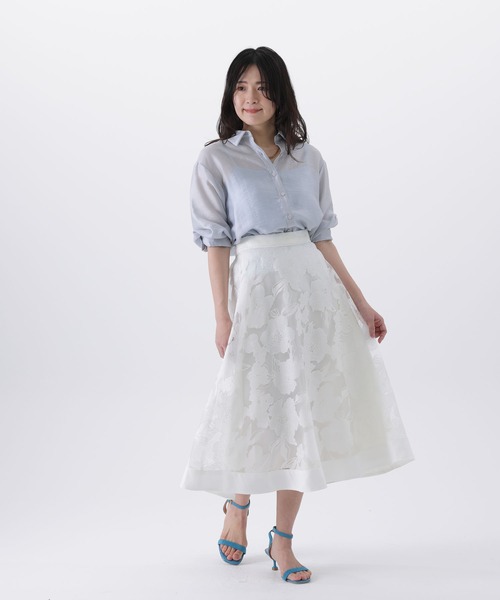 Fabulous Angela(ファビュラスアンジェラ)の「フラワーオパールシアースカート(スカート・レディース・ホワイト/ベージュ/カーキ・FREE)」の9枚目の写真