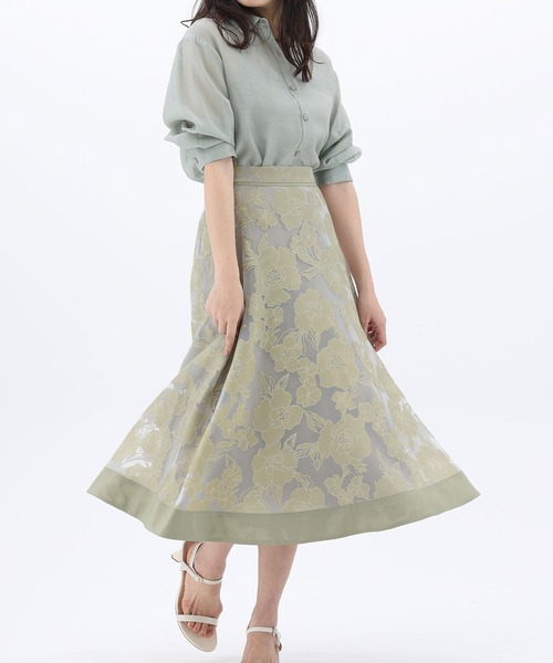 Fabulous Angela(ファビュラスアンジェラ)の「フラワーオパールシアースカート(スカート・レディース・ホワイト/ベージュ/カーキ・FREE)」の14枚目の写真