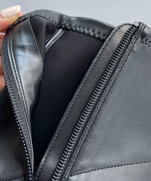 EVOL（イーボル）の「ソフトフェイクレザーショートブーツ（ブーツ・レディース・ブラック/ブラウン・S/M/L）」の9枚目の写真