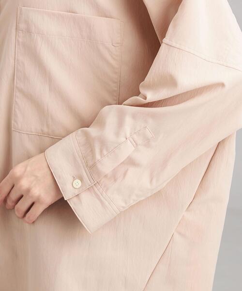 green label relaxing（グリーンレーベルリラクシング）の「ハッスイ UV ルーズドルマン シャツ －撥水－－UVカット－（シャツ/ブラウス・レディース・ホワイト/ベージュ・FREE）」の7枚目の写真