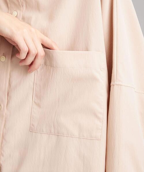 green label relaxing（グリーンレーベルリラクシング）の「ハッスイ UV ルーズドルマン シャツ －撥水－－UVカット－（シャツ/ブラウス・レディース・ホワイト/ベージュ・FREE）」の8枚目の写真