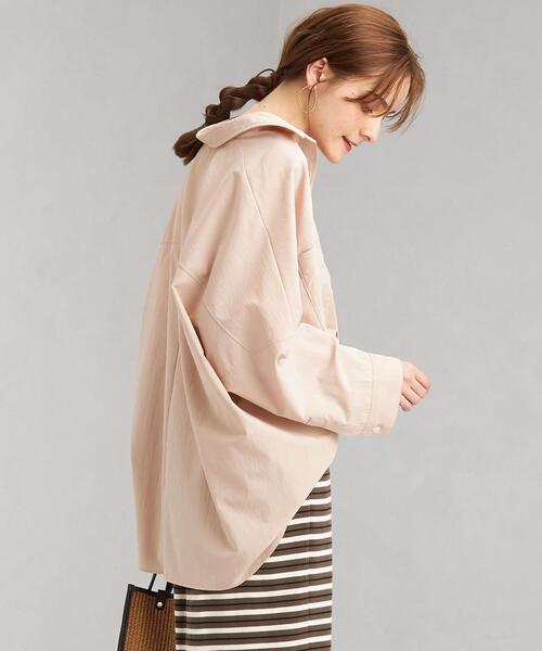 green label relaxing（グリーンレーベルリラクシング）の「ハッスイ UV ルーズドルマン シャツ －撥水－－UVカット－（シャツ/ブラウス・レディース・ホワイト/ベージュ・FREE）」の11枚目の写真