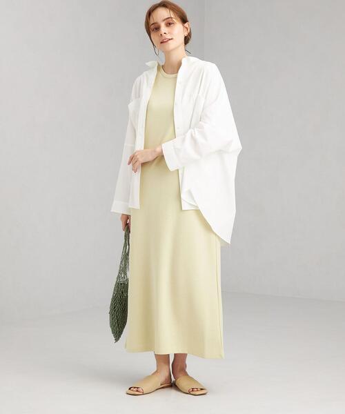 green label relaxing（グリーンレーベルリラクシング）の「ハッスイ UV ルーズドルマン シャツ －撥水－－UVカット－（シャツ/ブラウス・レディース・ホワイト/ベージュ・FREE）」の14枚目の写真