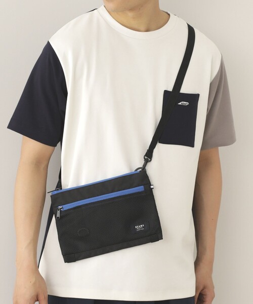 BEAMS HEART（ビームスハート）の「【ユニセックス】メッシュコンビ サコッシュ（ショルダーバッグ・メンズ・ネイビー/オリーブ/ブラック・ONE SIZE）」の8枚目の写真