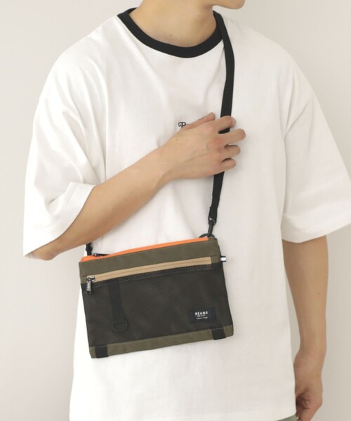 BEAMS HEART（ビームスハート）の「【ユニセックス】メッシュコンビ サコッシュ（ショルダーバッグ・メンズ・ネイビー/オリーブ/ブラック・ONE SIZE）」の10枚目の写真