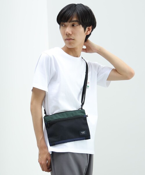 BEAMS HEART（ビームスハート）の「【ユニセックス】メッシュコンビ サコッシュ（ショルダーバッグ・メンズ・ネイビー/オリーブ/ブラック・ONE SIZE）」の12枚目の写真