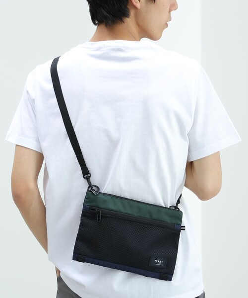 BEAMS HEART（ビームスハート）の「【ユニセックス】メッシュコンビ サコッシュ（ショルダーバッグ・メンズ・ネイビー/オリーブ/ブラック・ONE SIZE）」の14枚目の写真
