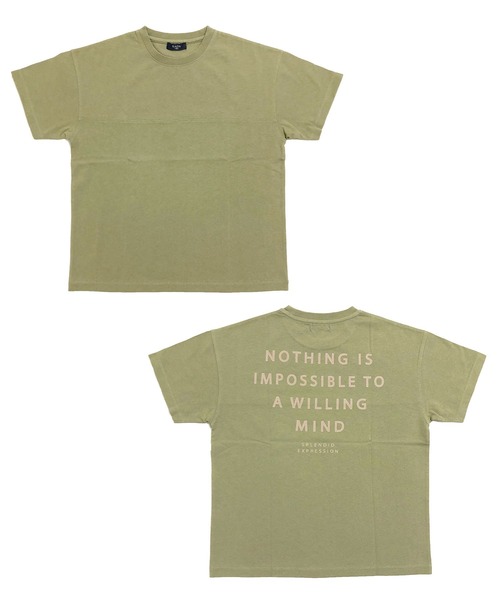 GLAZOS(グラソス)の「OE天竺・接触冷感ドロップショルダーバックロゴフットボール半袖Tシャツ(Tシャツ/カットソー・キッズ・チャコールグレー/ベージュ/カーキ・130cm/140cm/150cm/160cm/170cm)」の1枚目の写真