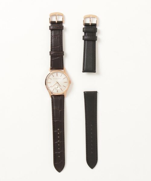 Movement In Motion(ムーブメントインモーション)の「【Movement in Motion】 Classic Small Second MIM-SS-PG/DBR-SET TiCTACオリジナル ベルトセット メンズ(アナログ腕時計・メンズ・ホワイト・ONE SIZE)」の6枚目の写真