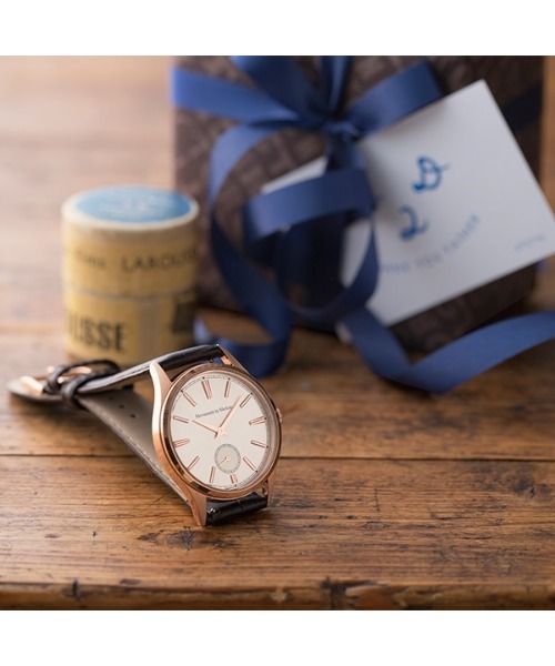 Movement In Motion(ムーブメントインモーション)の「【Movement in Motion】 Classic Small Second MIM-SS-PG/DBR-SET TiCTACオリジナル ベルトセット メンズ(アナログ腕時計・メンズ・ホワイト・ONE SIZE)」の3枚目の写真