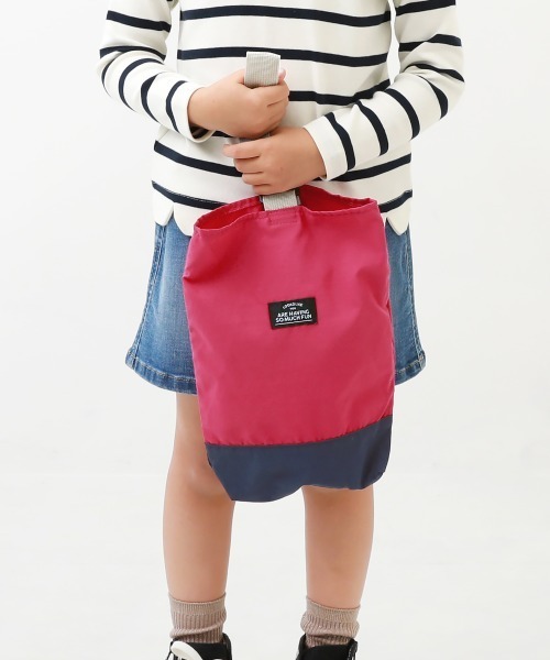 devirock（デビロック）の「シューズバッグ（トートバッグ・キッズ・カーキ/ピンク/ブルー/ブルーグレー・ONE SIZE）」の4枚目の写真
