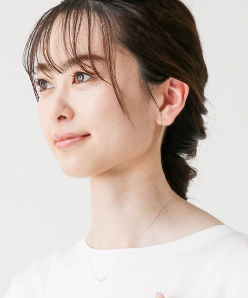 COCOSHNIK（ココシュニック）の「K10ダイヤモンド カーブネックレス（ネックレス・レディース・アイボリー系・40cm）」の12枚目の写真