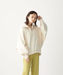 CITEN | ＜CITEN（シテン）＞裏起毛 ZIP オープンカラー スウェット(スウェット)