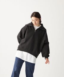 CITEN | <CITEN(シテン)>裏起毛 ZIP オープンカラー スウェット(スウェット)