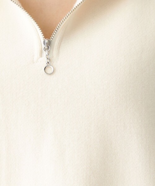 CITEN（シテン）の「＜CITEN（シテン）＞裏起毛 ZIP オープンカラー スウェット（スウェット・レディース・オフホワイト/ダークグレー/ライム・FREE）」の21枚目の写真