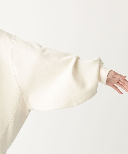 CITEN（シテン）の「＜CITEN（シテン）＞裏起毛 ZIP オープンカラー スウェット（スウェット・レディース・オフホワイト/ダークグレー/ライム・FREE）」の22枚目の写真