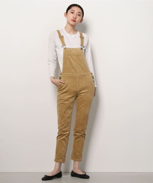 ROXY（ロキシー）の「ROXY/ロキシー 無地コーデュロイサロペット 