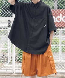 Pロゴ刺繍オーバーシャツ