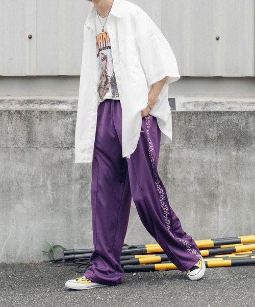 Perushu（ペルーシュ）の「Pロゴ刺繍オーバーシャツ（シャツ/ブラウス・メンズ・ホワイト/ブラック・MEDIUM/LARGE）」の7枚目の写真