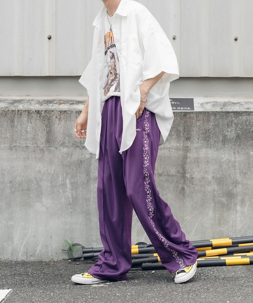 Perushu（ペルーシュ）の「Pロゴ刺繍オーバーシャツ（シャツ/ブラウス・メンズ・ホワイト/ブラック・MEDIUM/LARGE）」の6枚目の写真