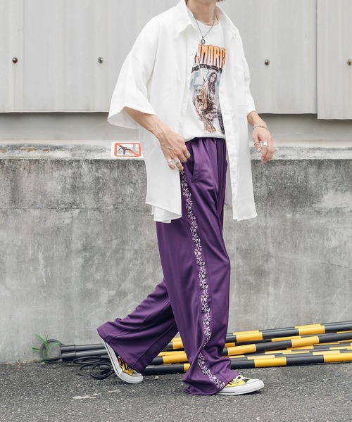 Perushu（ペルーシュ）の「Pロゴ刺繍オーバーシャツ（シャツ/ブラウス・メンズ・ホワイト/ブラック・MEDIUM/LARGE）」の8枚目の写真