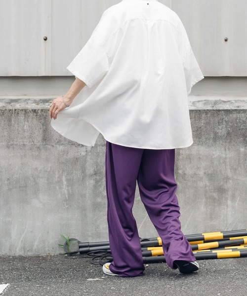 Perushu（ペルーシュ）の「Pロゴ刺繍オーバーシャツ（シャツ/ブラウス・メンズ・ホワイト/ブラック・MEDIUM/LARGE）」の9枚目の写真