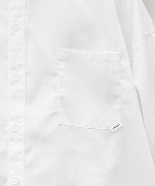 Perushu（ペルーシュ）の「Pロゴ刺繍オーバーシャツ（シャツ/ブラウス・メンズ・ホワイト/ブラック・MEDIUM/LARGE）」の15枚目の写真