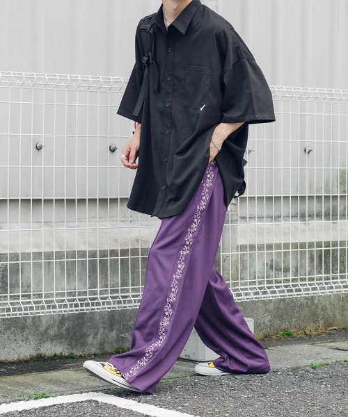 Perushu（ペルーシュ）の「Pロゴ刺繍オーバーシャツ（シャツ/ブラウス・メンズ・ホワイト/ブラック・MEDIUM/LARGE）」の20枚目の写真