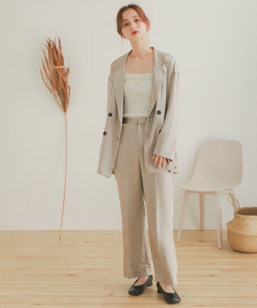 SENSE OF PLACE by URBAN RESEARCH（センスオブプレイスバイアーバンリサーチ）の「サテンリラックスパンツ（その他パンツ・レディース・ライトベージュ/マスタード/カーキ・MEDIUM/SMALL）」の9枚目の写真