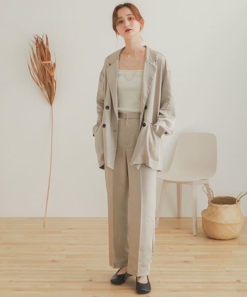 SENSE OF PLACE by URBAN RESEARCH（センスオブプレイスバイアーバンリサーチ）の「サテンリラックスパンツ（その他パンツ・レディース・ライトベージュ/マスタード/カーキ・MEDIUM/SMALL）」の10枚目の写真