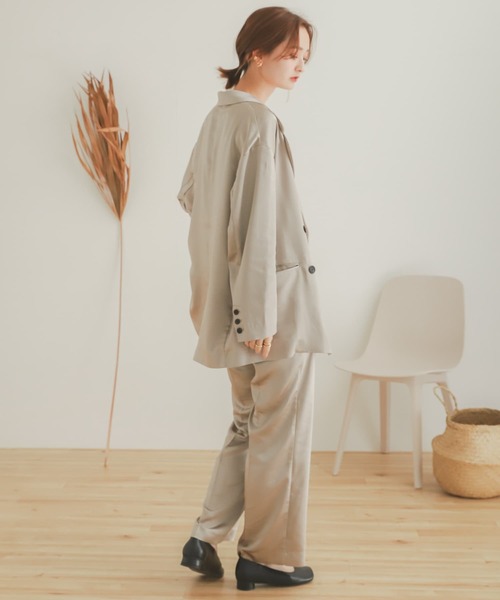 SENSE OF PLACE by URBAN RESEARCH（センスオブプレイスバイアーバンリサーチ）の「サテンリラックスパンツ（その他パンツ・レディース・ライトベージュ/マスタード/カーキ・MEDIUM/SMALL）」の11枚目の写真