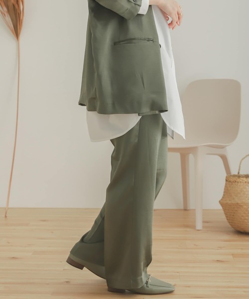 SENSE OF PLACE by URBAN RESEARCH（センスオブプレイスバイアーバンリサーチ）の「サテンリラックスパンツ（その他パンツ・レディース・ライトベージュ/マスタード/カーキ・MEDIUM/SMALL）」の21枚目の写真