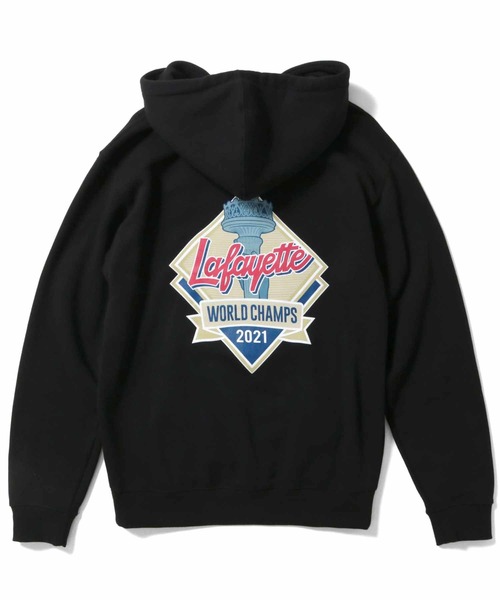 Lafayette（ラファイエット）の「LFYT ラファイエット [Lafayette] - ワールド チャンプス ロゴ プルオーバー パーカー スウェットシャツ [WORLD CHAMPS 2021 LF LOGO HOODED SWEATSHIRT]（パーカー・メンズ・ブラック/ネイビー/グリーン/ロイヤルブルー/ホワイト・M/XL/L/XXL/S）」の11枚目の写真