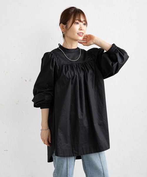 prose verse（プロズヴェール）の「ハイネックギャザープチハイブラウス（シャツ/ブラウス・レディース・オフホワイト/ブラック・ﾌﾘ-）」の18枚目の写真