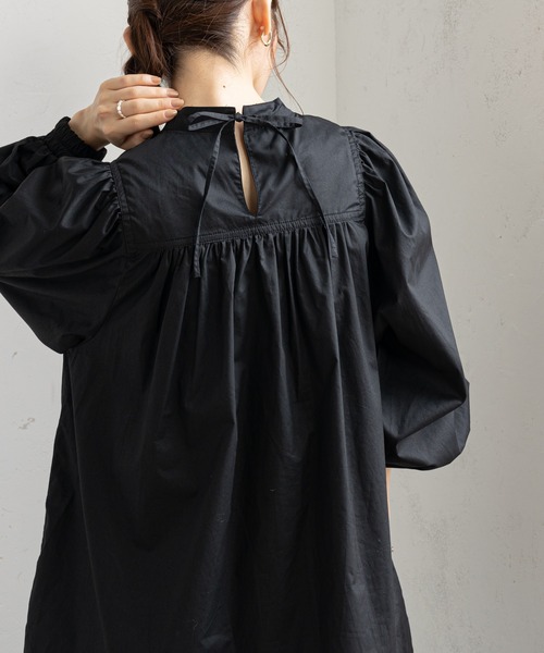 prose verse（プロズヴェール）の「ハイネックギャザープチハイブラウス（シャツ/ブラウス・レディース・オフホワイト/ブラック・ﾌﾘ-）」の19枚目の写真